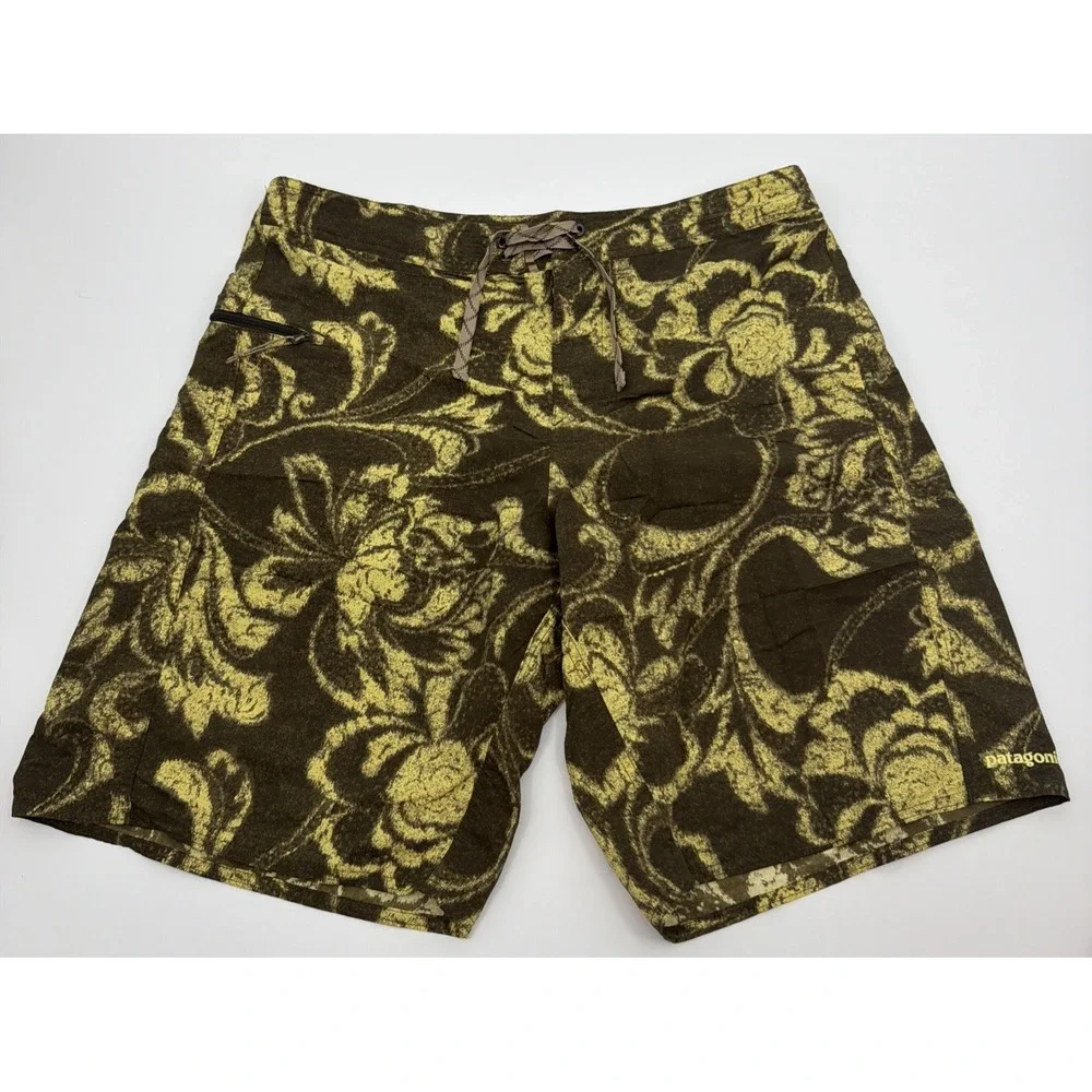 PATAGONIA MENS 36 WAVEFARER BOARD SHORTS SWIM TRUNKS FLORAL 86558